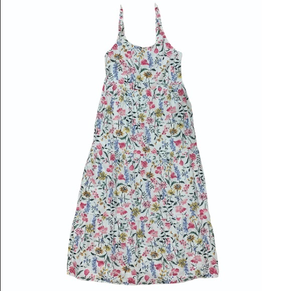 Old Navy Youth XL Strap Ruched Floral Maxi Dress